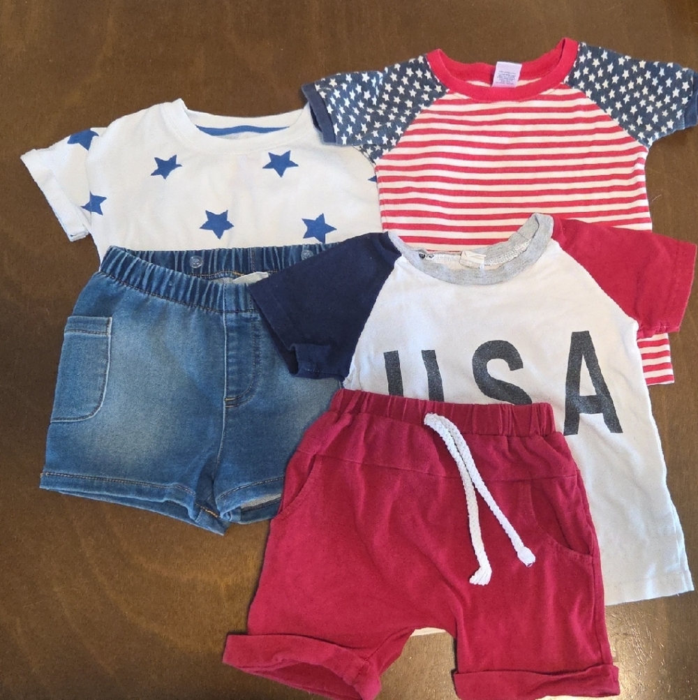 Cat & Jack Kids Matching Sets - Red, Blue, White